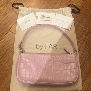 By far pink croc bag